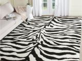 What Size Rug Should Go Under A 60 Inch Round Table Safavieh Florida Shag Ivory Black 5 Ft X 8 Ft area Rug Sg452 1290