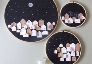 Where to Buy Unfinished Wooden Advent Calendar these Tiny Wooden Houses are Carved From Balsa Wood and Handpainted