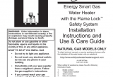 Whirlpool Energy Smart Electric Water Heater Troubleshooting Installation Instructions and Energy Smart Gas Water Heater