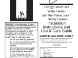 Whirlpool Energy Smart Electric Water Heater Troubleshooting Installation Instructions and Energy Smart Gas Water Heater