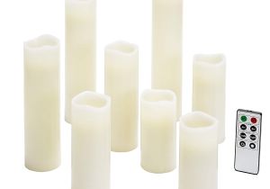White Pillar Candles Bulk Cheap Amazon Com 8 Ivory Slim Flameless Candles with Warm White Leds