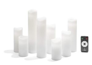 White Pillar Candles In Bulk Cheap Amazon Com 8 Ivory Slim Flameless Candles with Warm White Leds