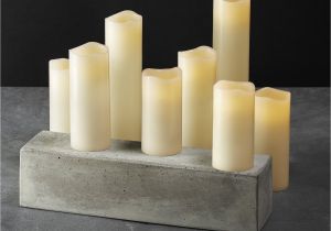 White Pillar Candles In Bulk Cheap Amazon Com 8 Ivory Slim Flameless Candles with Warm White Leds