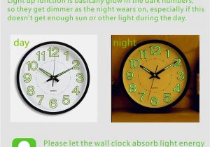 Wholesale Battery Operated Clock Movements Night Light Clock Foxtop 12 Inch Silent Non Ticking Large Wall