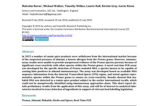 Wilkes County Nc Accident Reports Pdf Novel Approach to the Rapid Differentiation Of Common Prunus