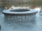 Will A Fire Pit Damage Concrete Concrete Fire Pit with Vertical Carved Stonework Hometalk