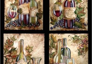 Wine and Grape Kitchen Decor Ideas Wine Bottle Grapes On Wine Bottles Tre sorelle Art for