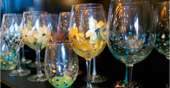 Wine and Paint Columbus Glassware Painting Studio 614