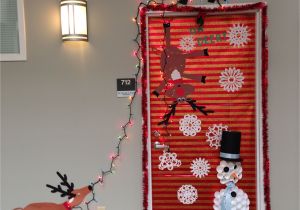 Winter Door Decorating Ideas for School Our Christmas Door Decoration First Place Made Snowman with