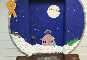 Winter Door Decorating Ideas for School Snow Globe Classroom Door Decoration Idea Crafts Pinte