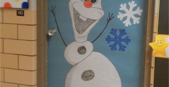 Winter Door Decorations for Classroom Door Winter Door Decoration I Love Olaf Kindergarten Pinterest