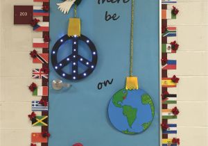 Winter Door Decorations for School Peace On Earth High School Christmas Door Decorating Christmas