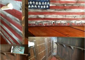 Wooden American Flag Gun Holder Hidden Gun Safe Customizable Gun Safe Hanging by