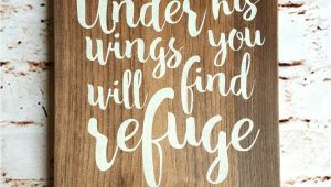 Wooden Bible Verse Signs Uk Scripture Sign Under His Wings Wood Signs by Countrypallets