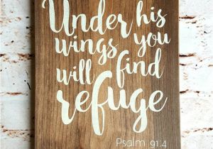 Wooden Bible Verse Signs Uk Scripture Sign Under His Wings Wood Signs by Countrypallets