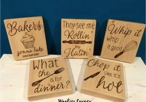 Wooden Kitchen Signs Sayings Set Of Five Kitchen Quotes Funny Kitchen Signs Wood Kitchen