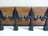 Wrought Iron Fence Picket Caps 4 Cast Iron Finials Caps Wrought Iron Fence Posts Fleur De Lis