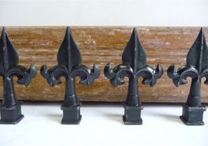 Wrought Iron Fence Picket Caps 4 Cast Iron Finials Caps Wrought Iron Fence Posts Fleur De Lis