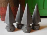 Wrought Iron Fence Plastic Post Caps 4 Cast Metal Finials Caps Wrought Iron Fence Posts Spear