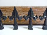 Wrought Iron Fence Post toppers 4 Cast Iron Finials Caps Wrought Iron Fence Posts Fleur De Lis