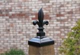 Wrought Iron Fence Post toppers 4×4 Wood Post Cap Wrought Iron Fluer De Lis Post top Caps
