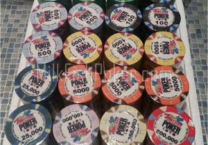 Wsop Clay Poker Chip Sets 500 Wsop Ceramic Poker Chips Ebay