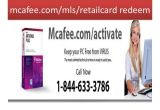 Www Mcafee Com Mtp Retailcard Mcafee Retail Card 1844 633 3786 Www Mcafee Com