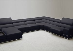 Wynn Sectional and Ottoman Wynn Black Leather Sectional sofa with Adjustable