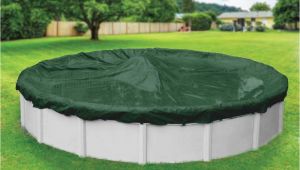 Yard Guard Pool Cover Dura Guard 15 Ft Pool Size Round Green solid Winter Above Ground