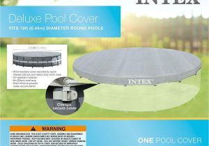 Yard Guard Pool Cover Intex 18 Foot Deluxe Round Pool Cover Amazon Co Uk Garden Outdoors