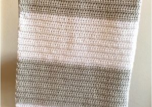 Yarn Bee soft and Sleek Block Stripe Baby Blanket Made by Caitlin